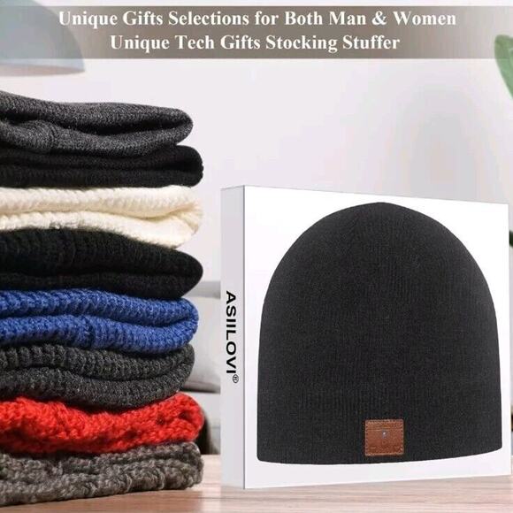 hat with Bluetooth 5.0, wireless, knitted, winter cap with built-in detachable - Picture 4 of 7